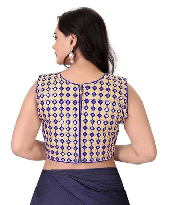 Blue Embriodered Bangalori Blouse 2