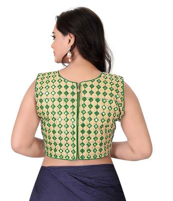 Green Embriodered Bangalori Blouse 2