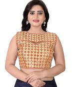 Orange Embriodered Bangalori Blouse