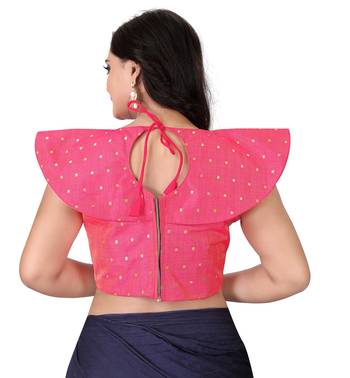 Pink Solid Malbari Blouse 2