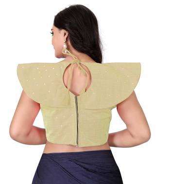 Beige Solid Malbari Blouse 2