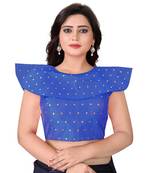Blue Solid Malbari Blouse