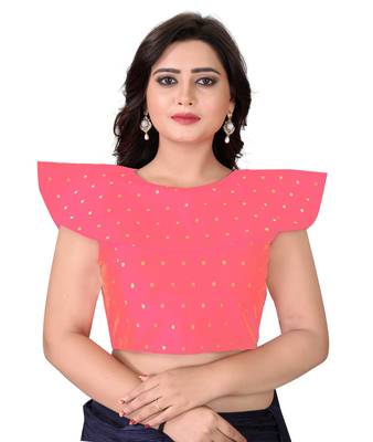 Peach Solid Malbari Blouse 1