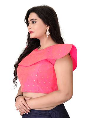 Peach Solid Malbari Blouse 3
