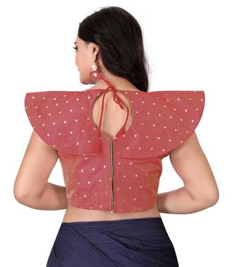 Red Solid Malbari Blouse 2