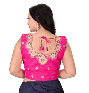 Pink Embriodered Silk Blouse 2
