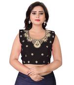 Black Embriodered Silk Blouse
