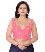 Light Pink Embriodered Silk Blouse