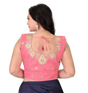 Light Pink Embriodered Silk Blouse 2
