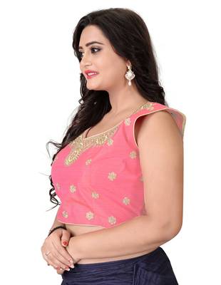 Light Pink Embriodered Silk Blouse 3