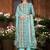 Sky Blue Designer Printed Pashmina Plazo Suit