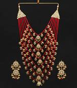 Maroon necklace set