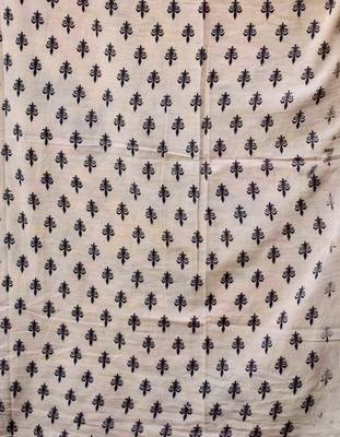 Maroon Printed Cotton Saree With Blouse 4