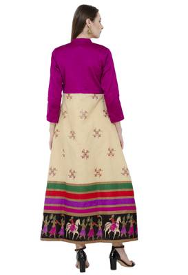 Multicolor printed silk kurti 5
