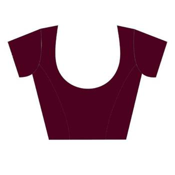 maroon printed georgette saree with blouse 4