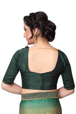 grey printed georgette saree with blouse 5