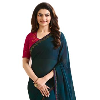 purple printed silk blend saree with blouse 2
