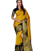 Gold Woven Art Silk Saree With Blouse
