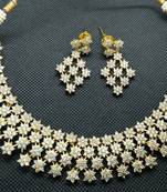 White cubic zirconia necklace sets