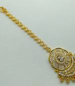 White zircon   maang tikka