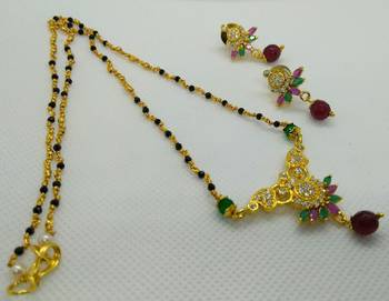 Multicolor zircon   mangalsutra 1