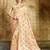 Cream Jacquard Nylon Organza Silk Kanchi Organza Silk Saree With Blouse Piece