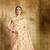 Cream Jacquard Nylon Organza Silk Kanchi Organza Silk Saree With Blouse Piece