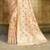 Cream Jacquard Nylon Organza Silk Kanchi Organza Silk Saree With Blouse Piece