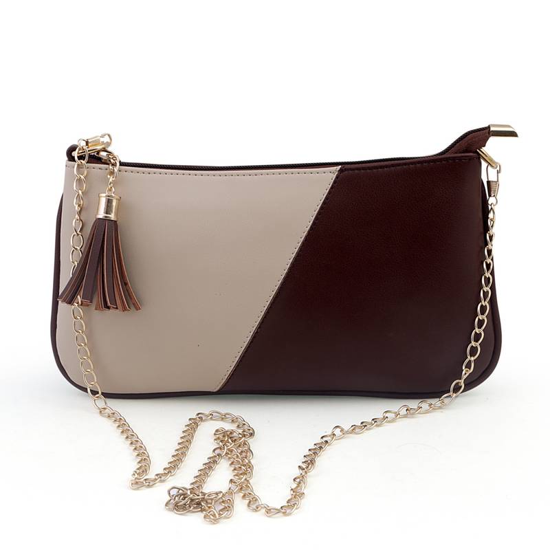 PU Leather Made Brown Color Detachable  Sling Bag For Women's & Girls