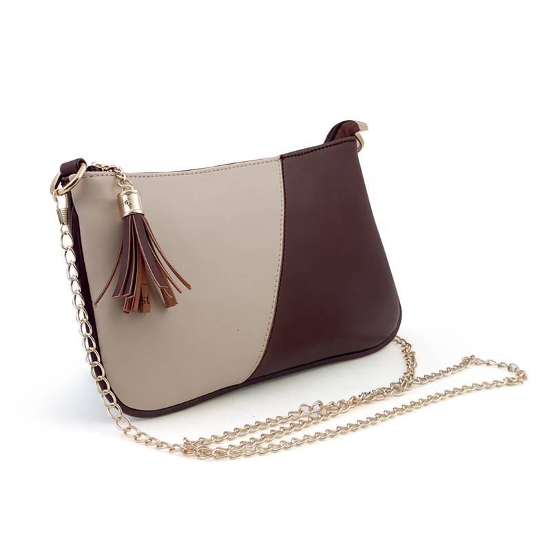 PU Leather Made Brown Color Detachable  Sling Bag For Women's & Girls
