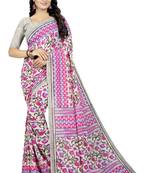 Multicolor printed georgette saree with blouse