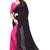 Pink printed georgette saree with blouse