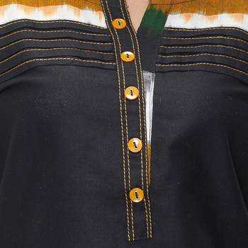 Black plain cotton ethnic-kurtis 4