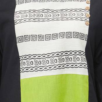 Black plain cotton ethnic-kurtis 4