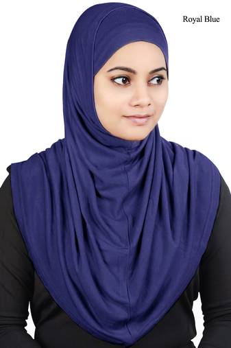 MyBatua Royal_Blue Two Piece Al-Amira Viscose Jersey Hijab
