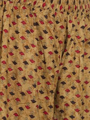 Brown printed viscose rayon kurti 5