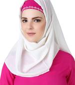MyBatua Meher White Crepe Hijab