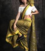 Linen Saree With Woven Design