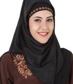 MyBatua Laaibah Black Nida And Georgette Eid Hijab