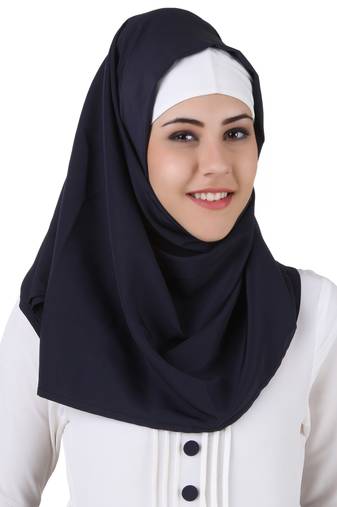 MyBatua Eiman Navy Blue Kashibo Hijab