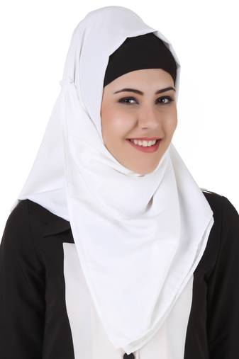 MyBatua Naazneen White Kashibo Hijab