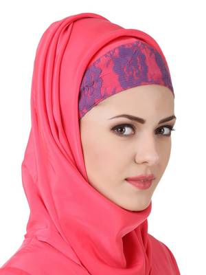 MyBatua Atia Crepe Sweet Pink Hijab 1