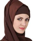MyBatua Layan Crepe Brown Hijab