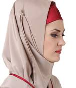 MyBatua Ujala Crepe Warm Grey Hijab