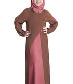 Pink Plain Rayon Kids-Abaya