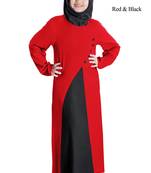 Red Plain Rayon Kids-Abaya