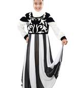 Black Plain Crepe Kids-Abaya