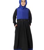 Black Plain Crepe Kids-Abaya
