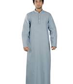Blue Plain Cotton Galabiyyas