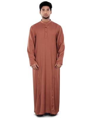 Red Plain Rayon Galabiyyas 1